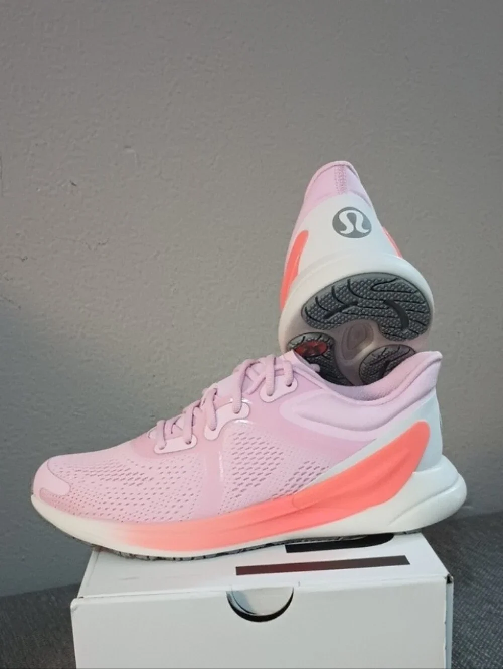 lululemon athletica Pink and Coral Womens Running Sneakers - Picture 5 of 10